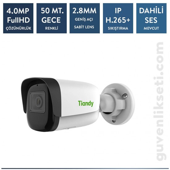 Tiandy TC-C34WS 4 MP SESLİ Starlight IP Bullet Kamera